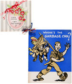 WORLD WAR II ANTI-AXIS & SERVICEMAN GREETING CARD LOT.