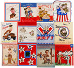 WORLD WAR II ANTI-AXIS & SERVICEMAN GREETING CARD LOT.