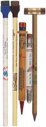 WORLD WAR II ANTI-AXIS & PATRIOTIC PENCIL LOT.