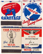 WORLD WAR II LARGE MATCHBOOK LOT.