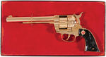 "COWBOY CLASSIC GOLD-PLATED REPEATING PISTOL" HUBLEY BOXED GUN.