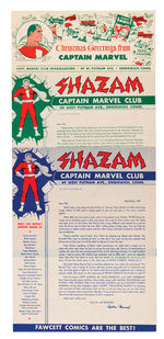 CAPTAIN MARVEL CLUB EPHEMERA LOT.