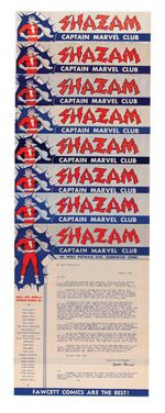 CAPTAIN MARVEL CLUB EPHEMERA LOT.