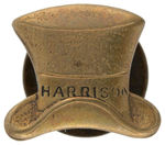 HARRISON C. 1888 FOUR ITEMS WITH TOP HAT AND FLAG MOTIFS.