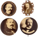 PARKER FOUR SEPIA REAL PHOTO BADGES.