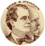 “BRYAN & STEVENSON” RARE 1900 JUGATE WITH ILLUSTRATED PORTRAITS.