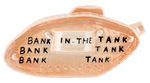 "BANK IN THE TANK" CERAMIC WORLD WAR II FIGURAL BANK.