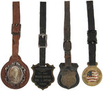 BRYAN FOUR WATCH FOBS FROM 1908.