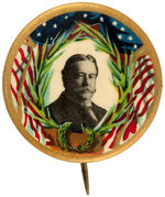 TAFT ORNATE AND COLORFUL 1908 PORTRAIT BUTTON.