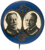 “TAFT/SHERMAN” 1908 JUGATE BUTTON.