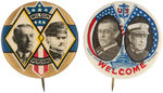 “WILSON/PERSHING” GRAPHIC SCARCE JUGATE ALONG WITH GRAPHIC JUGATE OF WILSON AND ADMIRAL RODMAN.