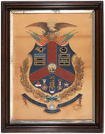 CIVIL WAR BVT. BRIG. GENERAL GEO. W. BALLOCH HAND-PAINTED POST WAR ESCUTCHEON.