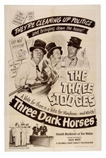 THE THREE STOOGES "THREE DARK HORSES" MOVIE POSTER.