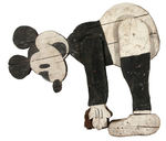 MICKEY MOUSE JOINTED WOODEN FOLK ART FIGURE.