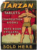 "TARZAN THE GREATEST IMAGINATIVE HERO" DIE-CUT SCHOOL SUPPLIES STANDEE.