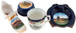 “WASHINGTON D.C.” COBALT BLUE 10 PIECE SOUVENIR CHINA COLLECTION.