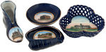 “PENNSYLVANIA” COBALT BLUE 10 PIECE SOUVENIR CHINA COLLECTION.