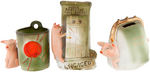 PINK PIGS SOUVENIR CHINA NOVELTIES TRIO.