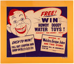 HOWDY DOODY WELCH'S GRAPE JUICE SIGN PAIR.