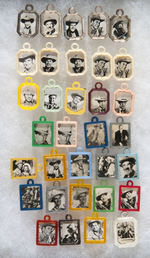 COWBOY MOVIE STARS GROUP OF 32 CHARMS PLUS "ROBIN HOOD."