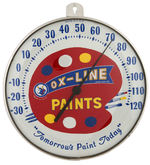 "OX-LINE PAINTS" ADVERTISING THERMOMETER.