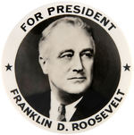 GROUP OF 11 FRANKLIN D. ROOSEVELT BUTTONS INCLUDING SCARCE REAL PHOTO 3.5" AND SIX UNLISTED IN HAKE.