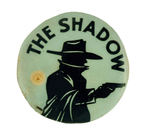 RARE VARIETY "THE SHADOW" SECRET SOCIETY GLOW-IN-DARK PINBACK.