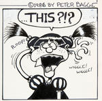 PETER BAGGE "GIRLY GIRL" COMIC STRIP ORIGINAL ART.