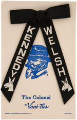 “KENNEDY/WELSH” CLIP ON “THE COLONEL BY VANI-TIES” CARDED 1960 BOWTIE.