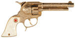 HUBLEY "TEXAN GOLD PLATED DELUXE" BOXED CAP PISTOL.