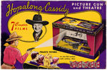 "HOPALONG CASSIDY PICTURE GUN AND THEATRE" BOXED SET.