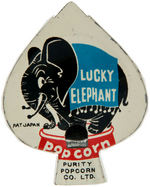 "LUCKY ELEPHANT POPCORN" LITHO TIN WHISTLE.
