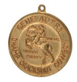 "GENE AUTRY CHAMP CRACKSHOT COWBOY" RARE MEDAL.