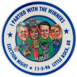 PAIR OF INTERESTING 1996 CLINTON BUTTONS.