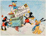 WALT DISNEY STUDIO 1936 CHRISTMAS CARD.