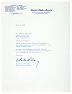 GOVERNOR AND SENATOR SIGNED PHOTOS WITH TWO LETTERS.