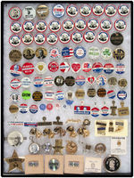 GOLDWATER EXTENSIVE 173 PIECE COLLECTIONS OF BUTTONS, PINS, TABS AND FLASHERS.