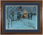 CIVIL WAR "STRATEGY IN THE SNOW" FRAMED MORT KUNSTLER SIGNED & NUMBERED PRINT.