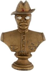 "TEDDY" ROOSEVELT IN ROUGH RIDER UNIFORM CAST IRON STILL BANK.