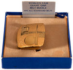 NYWF 1939 BOXED BELT BUCKLE & CARD DECK.