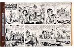 “THE LONE RANGER” BASEBALL RELATED COMIC STRIP LETTERS AND PROOFS.