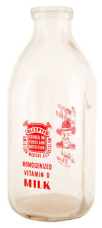 HOPALONG CASSIDY “HOPPY’S FAVORITE MILK” HALF GALLON BOTTLE.