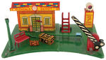 "MARX ELECTRIC LIGHTED RAILROAD STATION" COMPLETE BOXED SET.