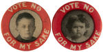 PROHIBITION GROUP OF EIGHT BUTTONS FROM EARLY 1900s.