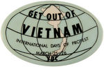 SCARCE 1966 BUTTON AND RARE COLOR FOR SECOND "INTERNATIONAL DAYS OF PROTEST."