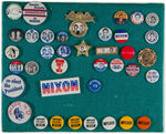 NIXON 1972 ERA COLLECTION OF APPROXIMATELY 140 BUTTONS AND PINS.