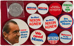 NIXON 1972 ERA COLLECTION OF APPROXIMATELY 140 BUTTONS AND PINS.