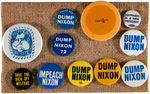 NIXON 1972 ERA COLLECTION OF APPROXIMATELY 140 BUTTONS AND PINS.