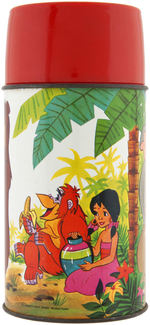 DISNEY'S "JUNGLE BOOK" METAL LUNCHBOX WITH THERMOS.