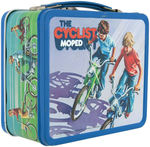 "THE CYCLIST - DIRT BIKE" METAL LUNCHBOX WITH THERMOS.